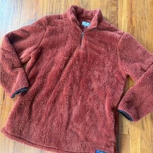 Rust Fleece Pullover Sweatshirt